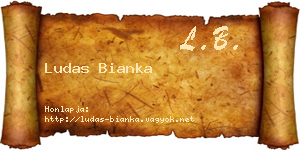Ludas Bianka névjegykártya