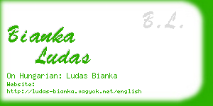 bianka ludas business card